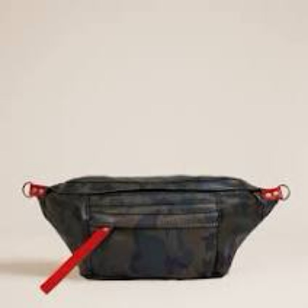 Parker Thatch Camo Leather Sling Bag with Dustbag